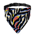 Abstract Zebra Pattern Print Over The Collar Dog Bandana