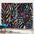 Abstract Zebra Pattern Print Pencil Pleat Curtains