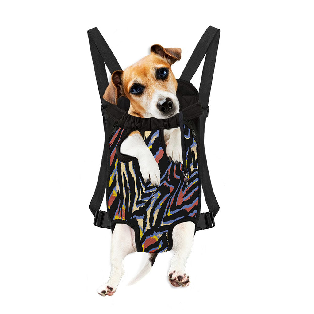 Abstract Zebra Pattern Print Pet Carrier Backpack