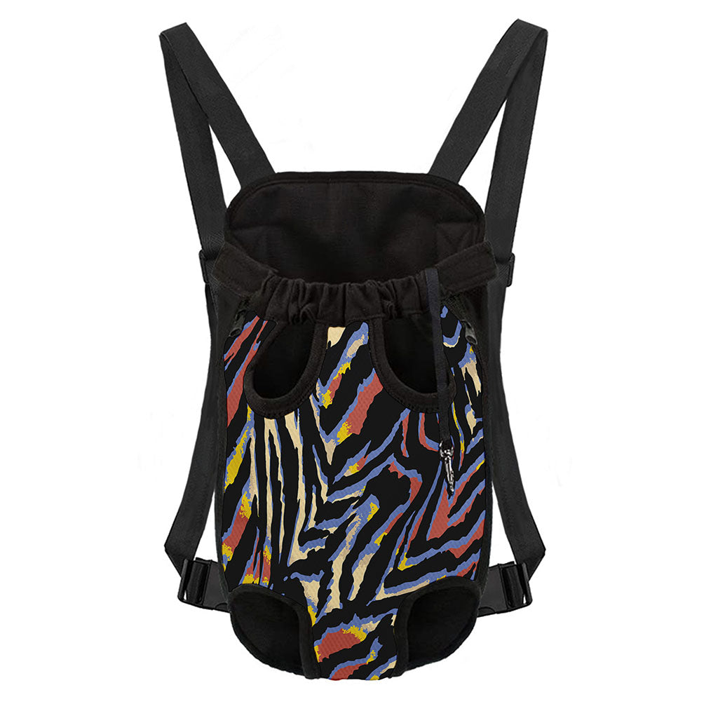 Abstract Zebra Pattern Print Pet Carrier Backpack