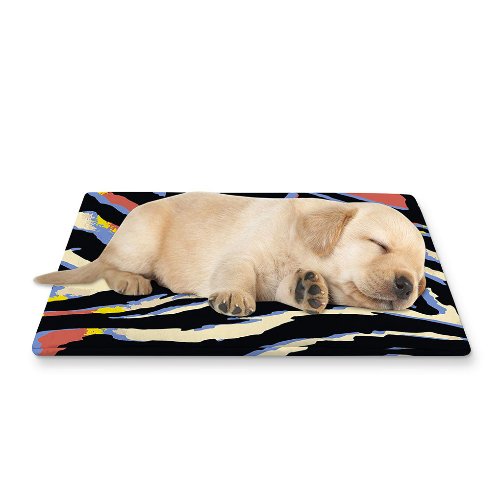 Abstract Zebra Pattern Print Pet Cooling Mat Cover