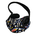 Abstract Zebra Pattern Print Pet Sling Carrier