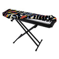 Abstract Zebra Pattern Print Piano Keyboard Cover