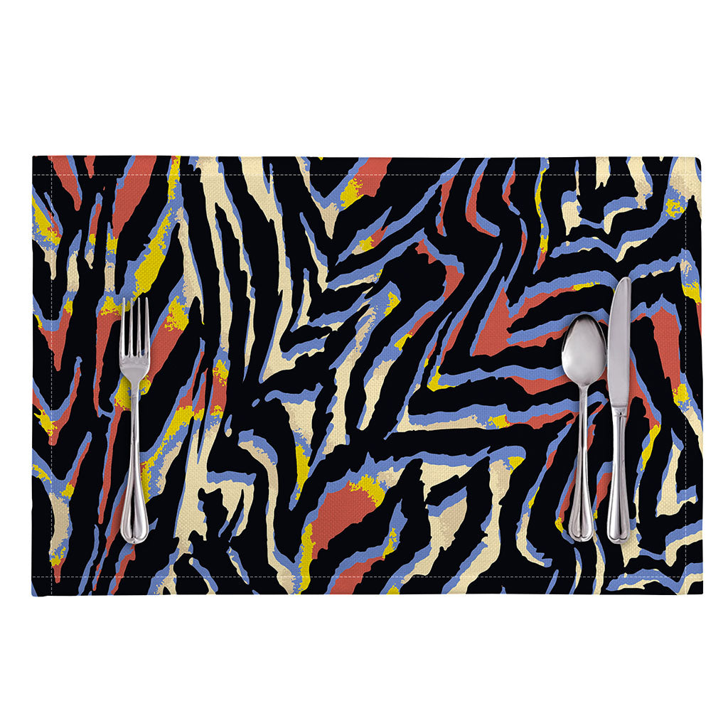 Abstract Zebra Pattern Print Placemat