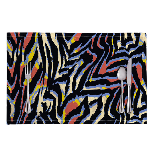 Abstract Zebra Pattern Print Placemat