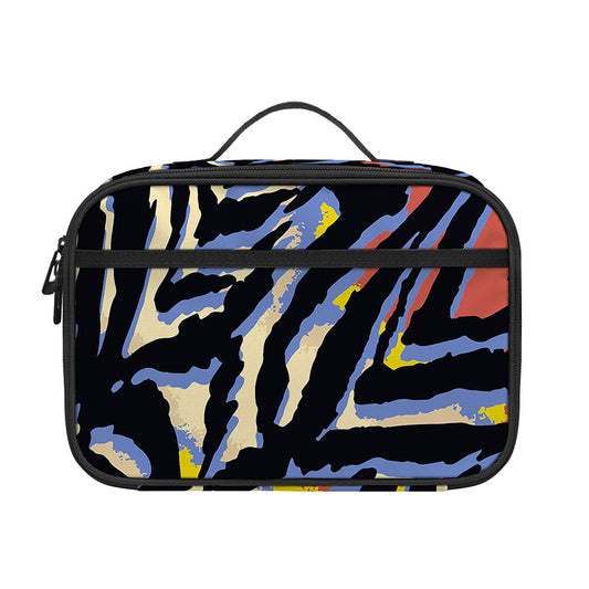 Abstract Zebra Pattern Print Portable Lunch Bag