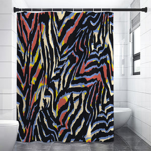 Abstract Zebra Pattern Print Premium Shower Curtain