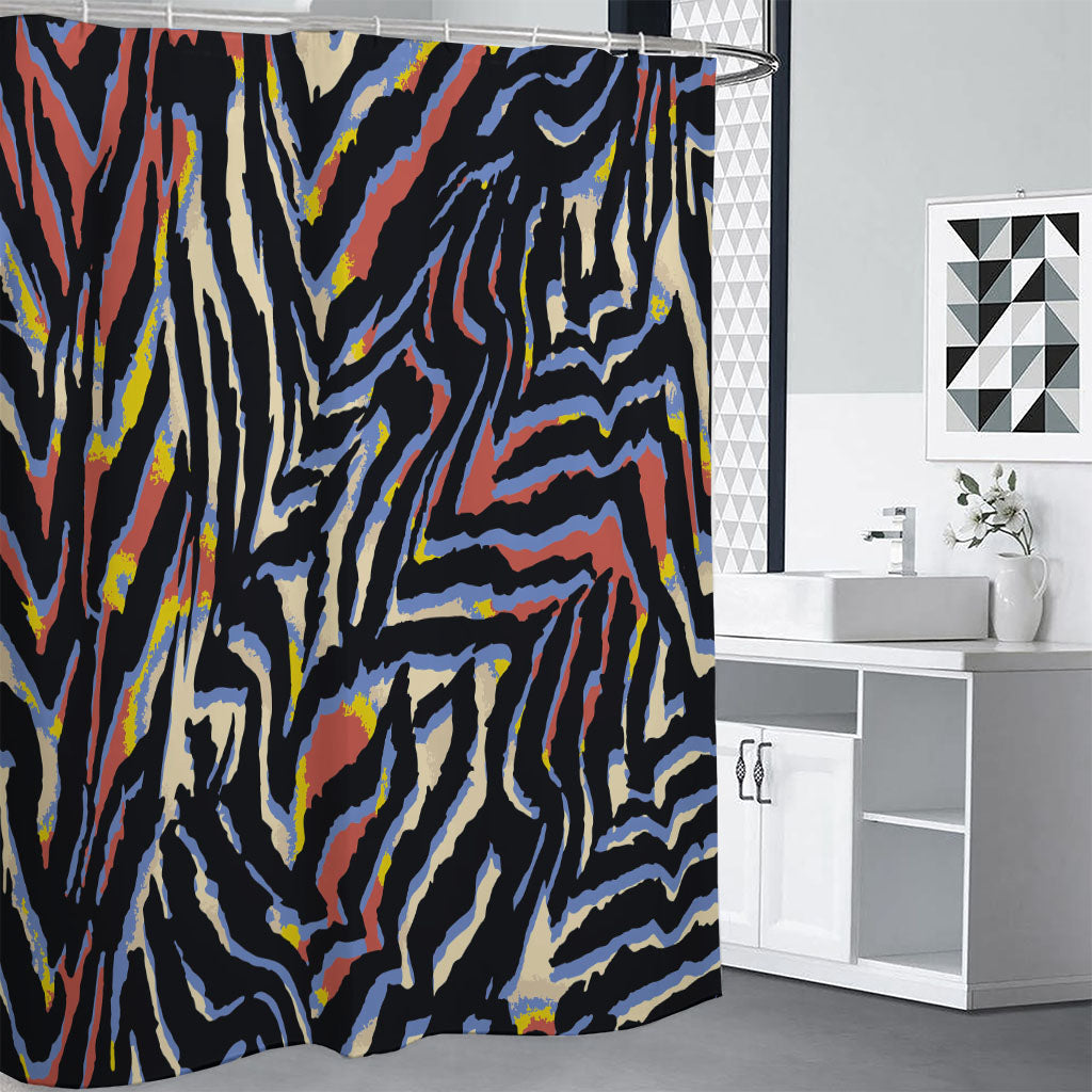 Abstract Zebra Pattern Print Premium Shower Curtain