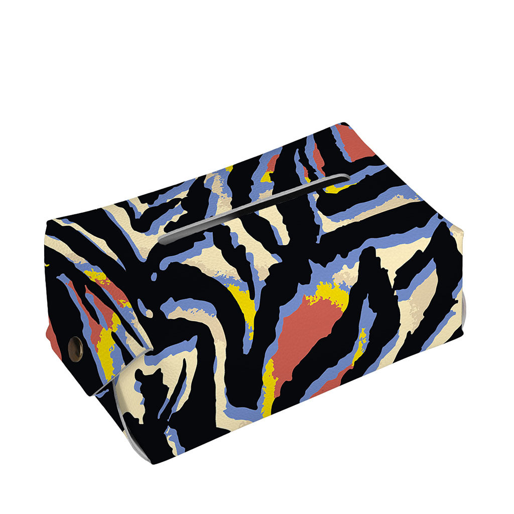 Abstract Zebra Pattern Print Rectangle Tissue Box Cover