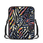 Abstract Zebra Pattern Print Rectangular Crossbody Bag