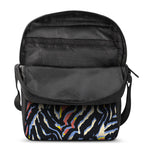 Abstract Zebra Pattern Print Rectangular Crossbody Bag