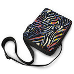 Abstract Zebra Pattern Print Rectangular Crossbody Bag