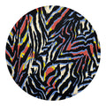 Abstract Zebra Pattern Print Round Blanket