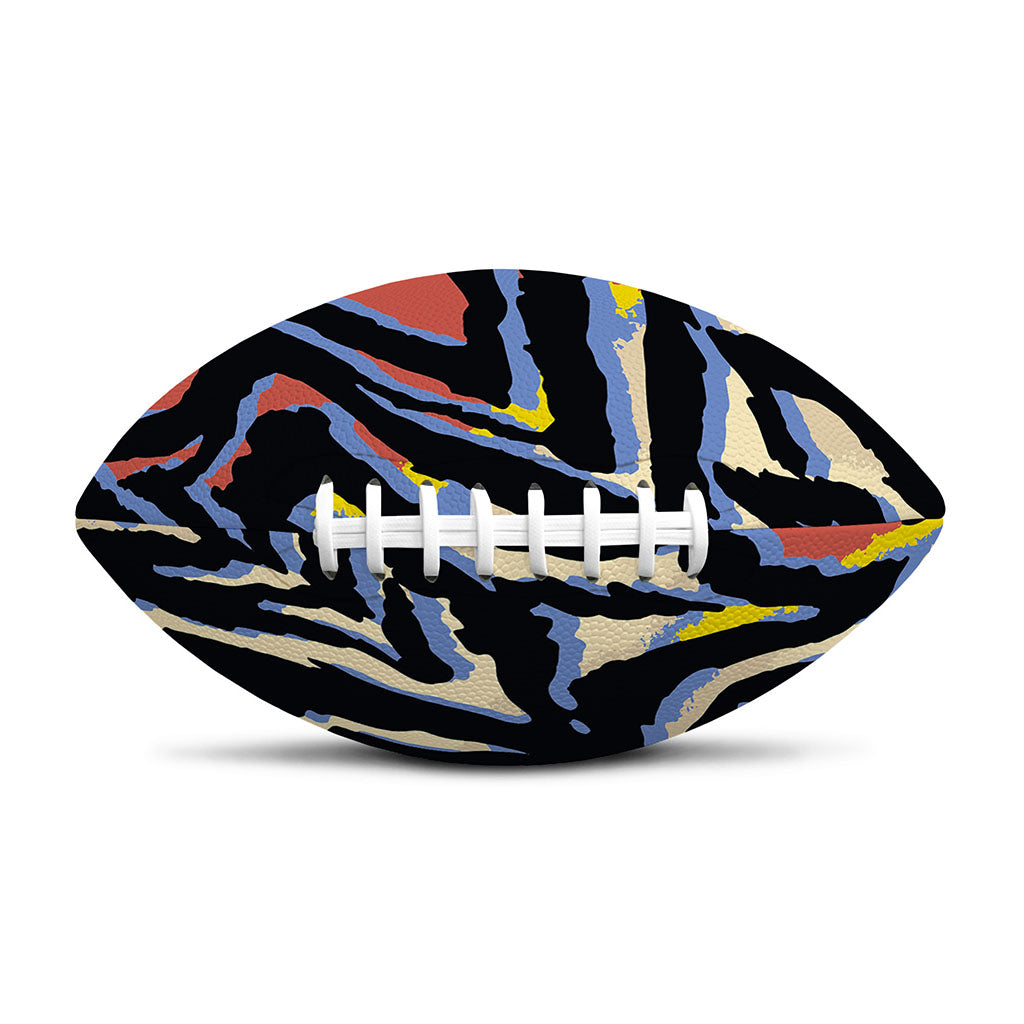 Abstract Zebra Pattern Print Rugby Ball