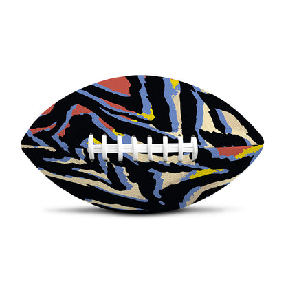 Abstract Zebra Pattern Print Rugby Ball