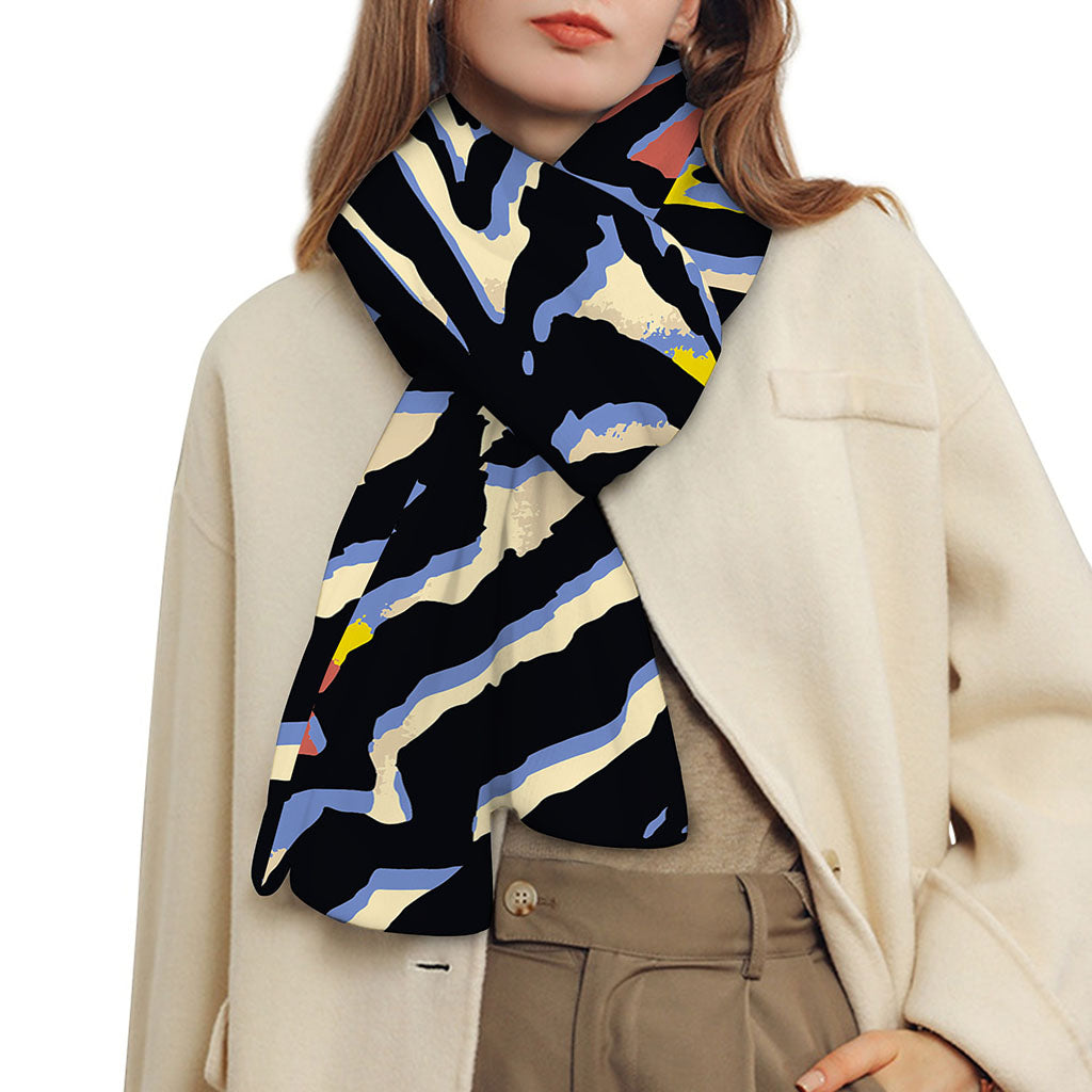 Abstract Zebra Pattern Print Scarf