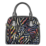 Abstract Zebra Pattern Print Shoulder Handbag