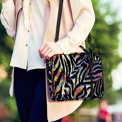 Abstract Zebra Pattern Print Shoulder Strap Bible Bag