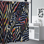 Abstract Zebra Pattern Print Shower Curtain