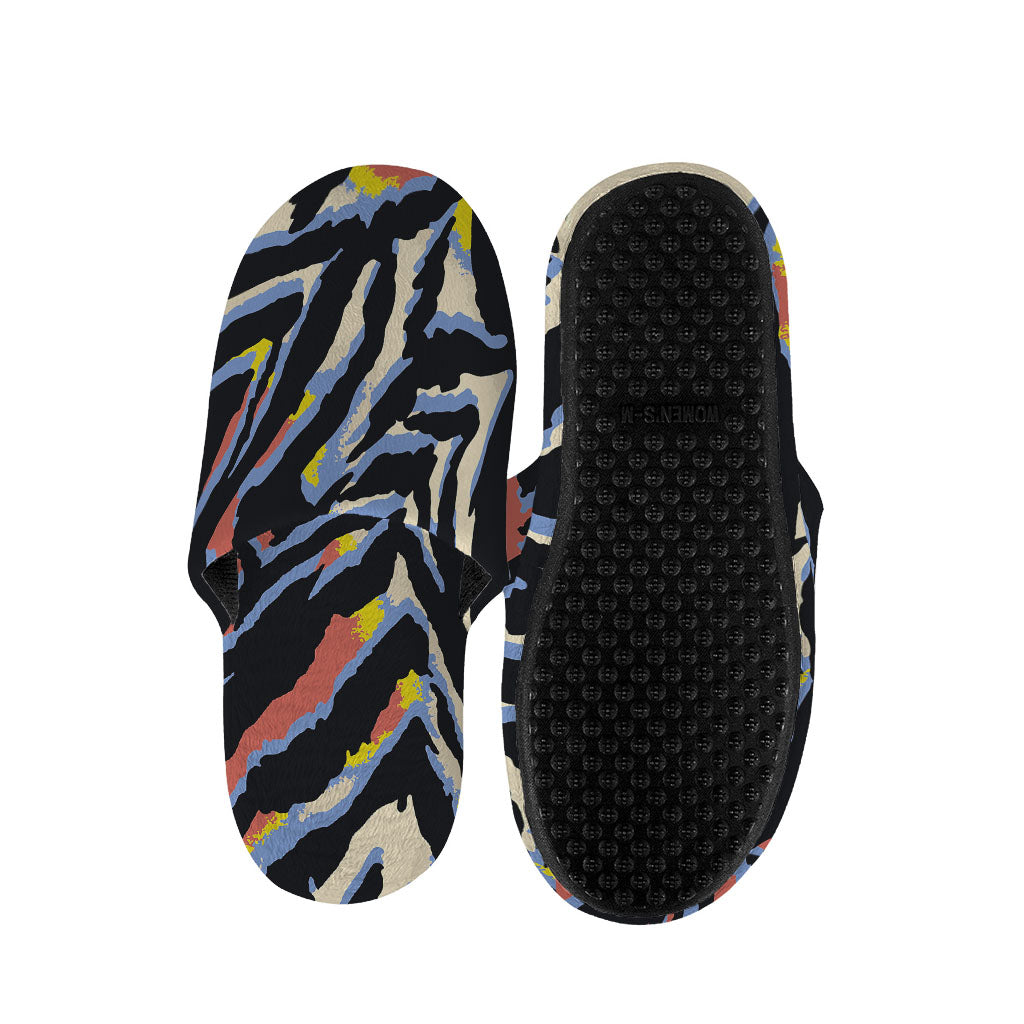 Abstract Zebra Pattern Print Slippers