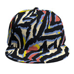 Abstract Zebra Pattern Print Snapback Cap