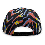 Abstract Zebra Pattern Print Snapback Cap