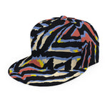 Abstract Zebra Pattern Print Snapback Cap