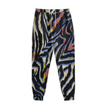 Abstract Zebra Pattern Print Sweatpants