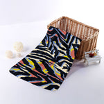 Abstract Zebra Pattern Print Towel