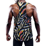 Abstract Zebra Pattern Print Training Tank Top