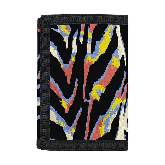 Abstract Zebra Pattern Print Trifold Wallet