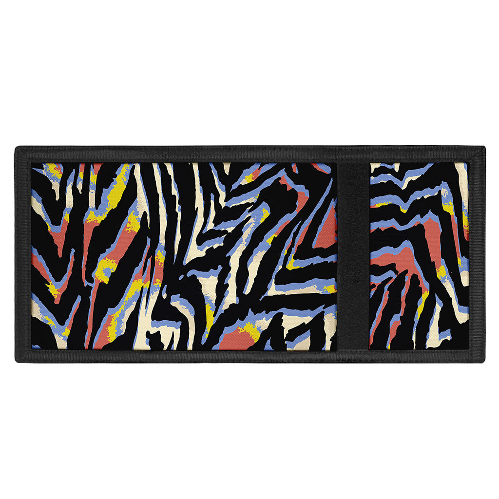 Abstract Zebra Pattern Print Trifold Wallet