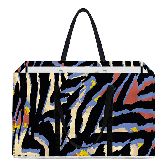Abstract Zebra Pattern Print Utility Tote Bag