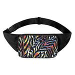 Abstract Zebra Pattern Print Waist Bag