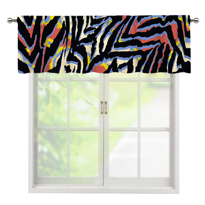 Abstract Zebra Pattern Print Window Valance