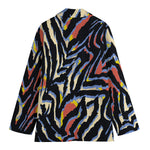 Abstract Zebra Pattern Print Women's Blazer