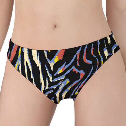 Abstract Zebra Pattern Print Women's Panties