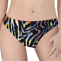 Abstract Zebra Pattern Print Women's Thong