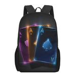 Ace Cards Print 17 Inch Backpack