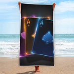 Ace Cards Print Beach Towel