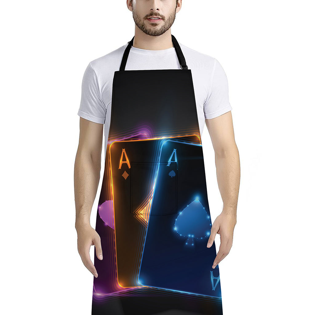 Ace Cards Print Bib Apron With Pocket