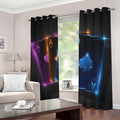 Ace Cards Print Dimout Grommet Curtains