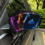 Ace Cards Print Car Side Mirror Covers