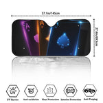 Ace Cards Print Car Windshield Sun Shade