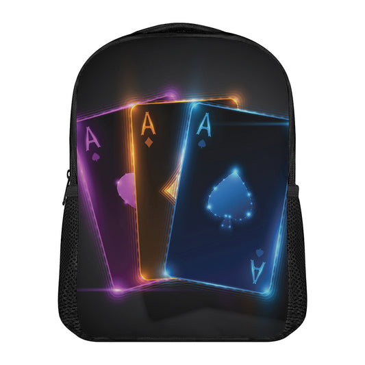 Ace Cards Print Casual Backpack