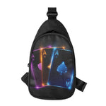 Ace Cards Print Chest Bag