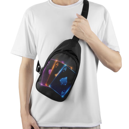 Ace Cards Print Chest Bag