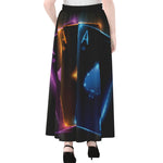 Ace Cards Print Chiffon Maxi Skirt