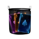 Ace Cards Print Collapsible Laundry Basket