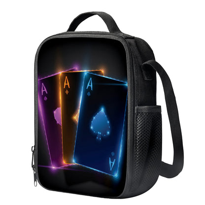 Ace Cards Print Crossbody Lunch Bag
